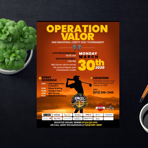 FLYER - Veteran's Charity Golf Tournament Design by ektadevesh