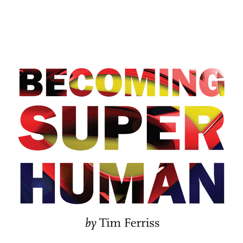 "Becoming Superhuman" Book Cover Diseño de Marc Köhlbrugge