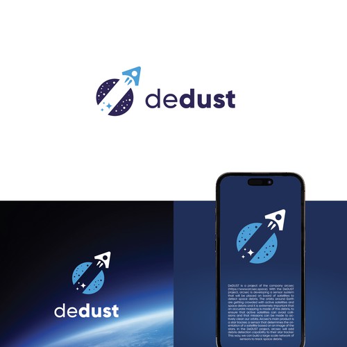 Design of a logo and style for a space project to detect and track space debris Design by Vlashko