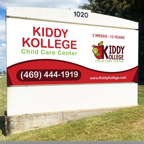 Playful, professional signage for child care center Design by Anirban Giri