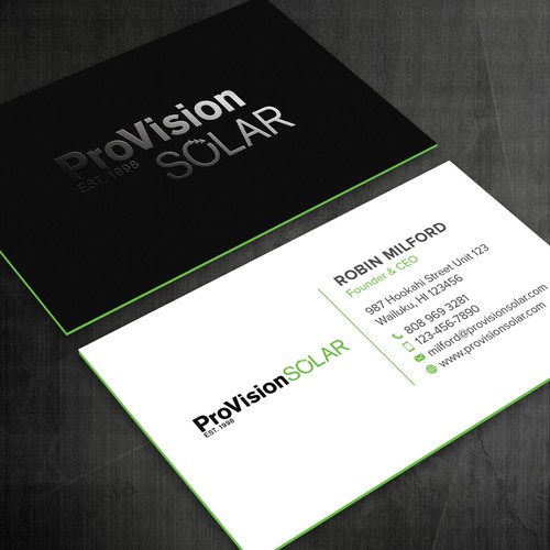 Solar Business Cards Design by Felix SH