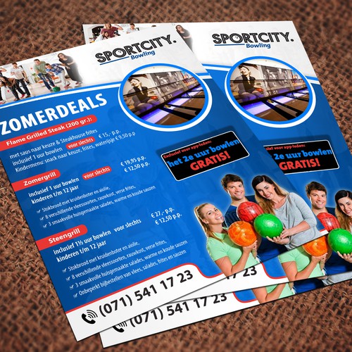 "bowling flyer" winning Postcard, flyer or print