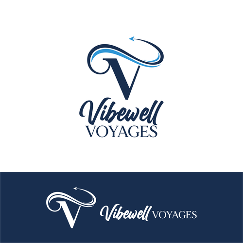 Calming & Relaxing Logo for Vibewell Voyages Travel Agency Design by -[ WizArt ]-