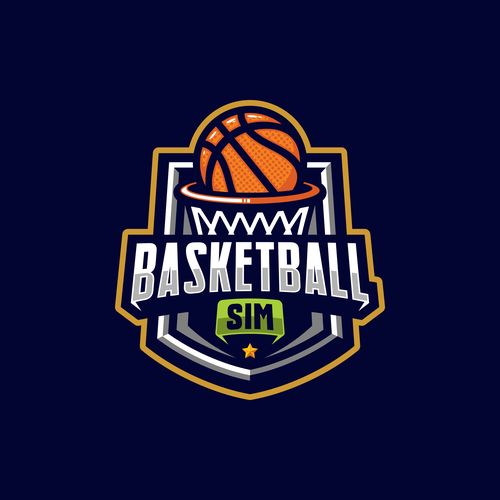 Basketball Simulator Logo Design Design by Rudest™