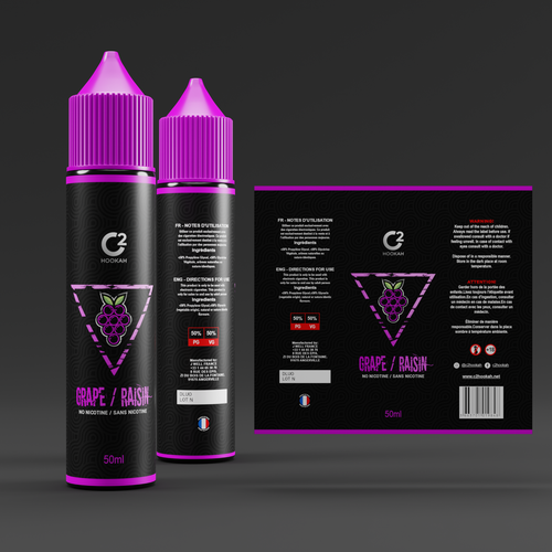 C2 HOOKAH Eliquid need his new label Design by BayuHamdani