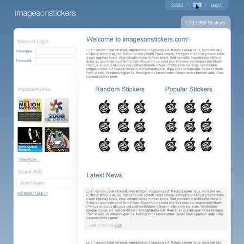 $300 - Uncoded Template - Home Page & Sub-Page - WEB 2.0 Réalisé par Scott Mitchell
