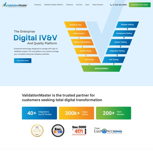 ValidationMaster Digital IV&V Website Re-Design Project Design by pixelwebplanet