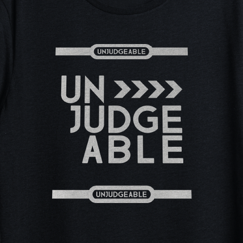 Simple t shirt design for media/ marketing for brand “Unjudgeable” Design by Sivila Creative