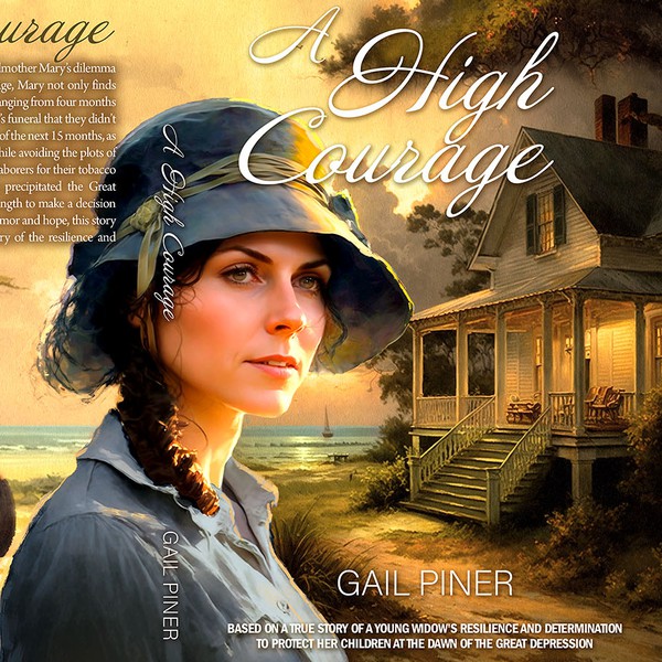 Design by Antonio Cesar titled "A High Courage - Book cover illustration"