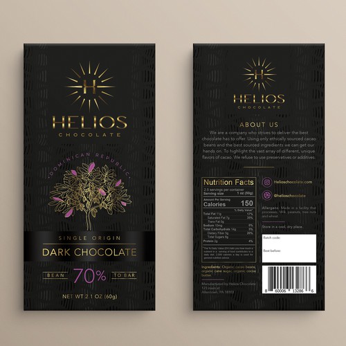 Design di Design chocolate bar packaging for a Premium bean to bar Chocolate business di O!shine-design