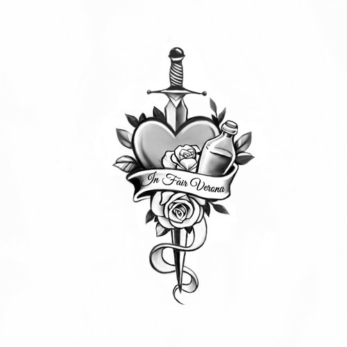 Design a Romeo and Juliet tattoo for a hopeless romantic Design von LunaMia