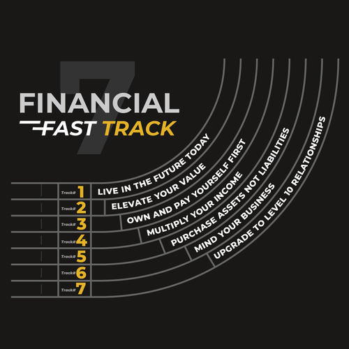 I need a hip "Financial Fast Track" illustration for my new book. If you win, I have 20 plus more. Design by Armand Par