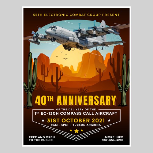 Air Force Flying Group 40th Anniversary Celebration Design by B88B