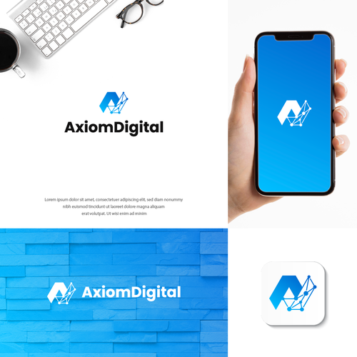 axiom digital logo design Design by faozanasrul