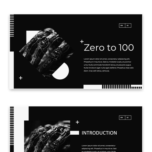 Re Design Black and White Webinar Presentation Design by DomeyFarid