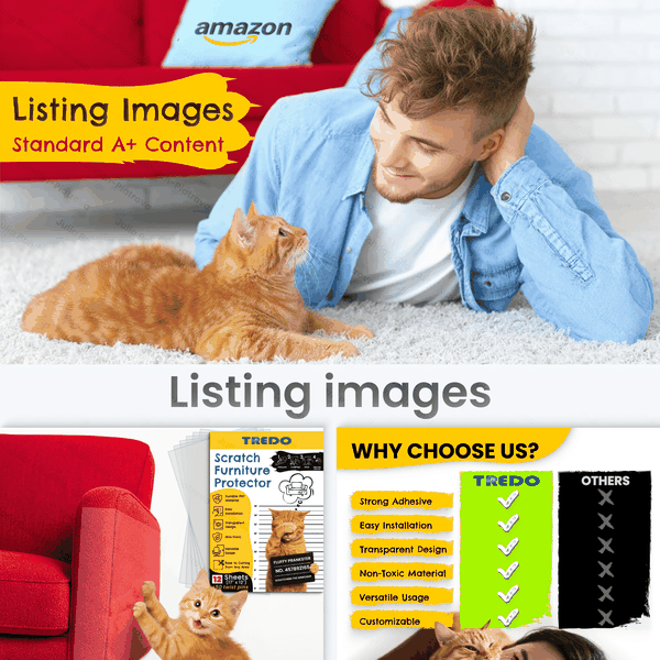Cat Scratch Protector – Listing Images, Label & A+ Content Design