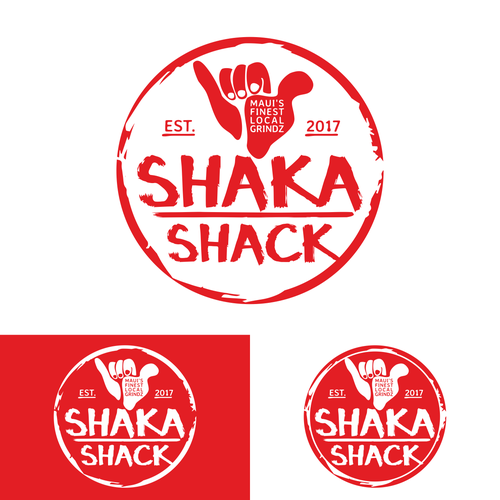 Diseño de Shaka Shack - Maui Food Cart Franchise Logo de Bender Design