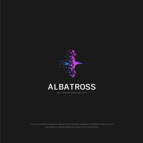 Create a logo for Albatross, a database migration tool. Design réalisé par R.one