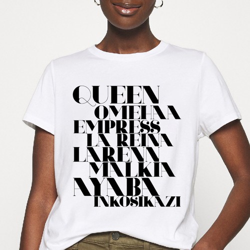 African Diaspora "QUEEN" Dialect T-Shirt Design Design by aSveta