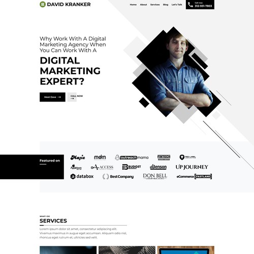 Digital Marketing Site Redesign Design by Vectogravic