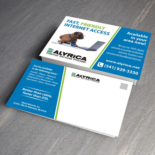 Create a new internet access advertising postcard Design von Squonk