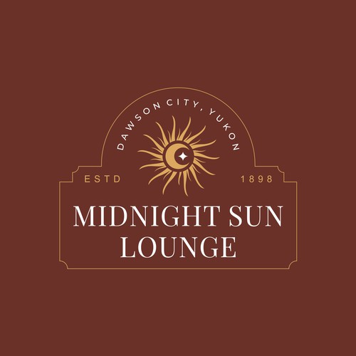 Midnight Sun Lounge logo for Dawson City, Yukon! Design by Vic People Studio