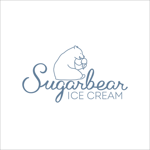 Create a vintage, monochromatic bear logo for Sugarbear Ice Cream! Design by KelvinH