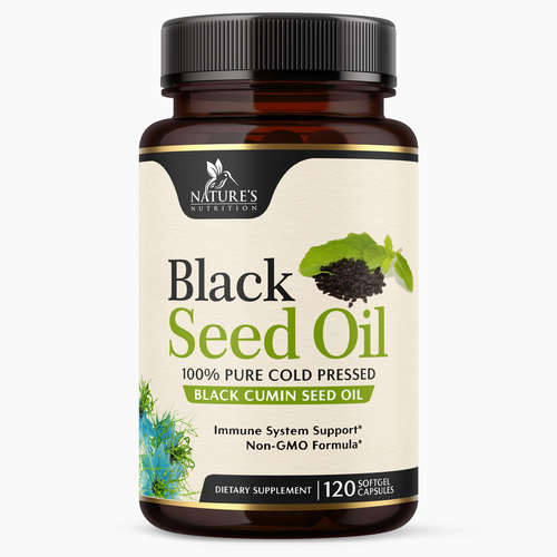 Natural Black Seed Oil Design Needed for Nature's Nutrition Design by Encephalon™