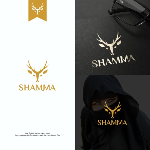 Logo for a luxury fashion brand named shamma which is an arabic name that  means being proud (don't use arabic writing), Logo design contest