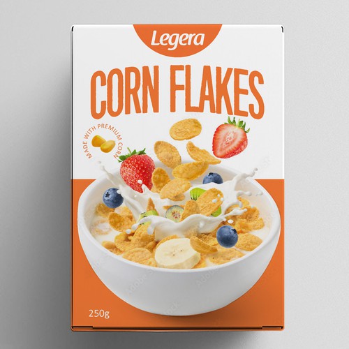 Premium cereal breakfast packaging (Corn Flakes) Design by neoflexdesign