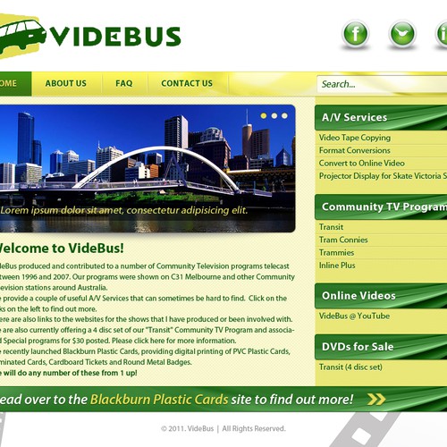 New website design wanted for VideBus / Blackburn Plastic Cards Réalisé par Samodiva