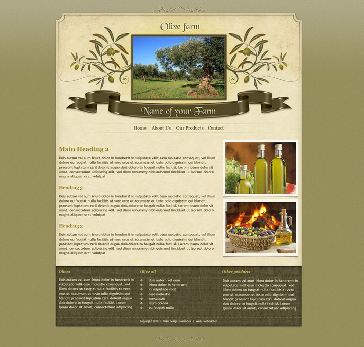 1-3 Page Website Template | Web page design contest