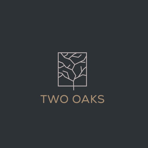 Construction, 3 business owners, use the work TWO oaks in our logo , very bold and intense  graphic Design by IVFR