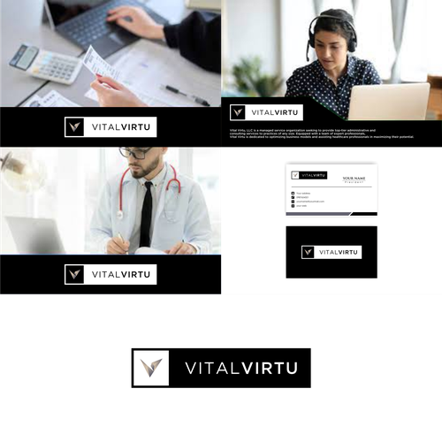 Management and consulting start-up seeking sleek, modern, and memorable branding materials Design by kentring Manik
