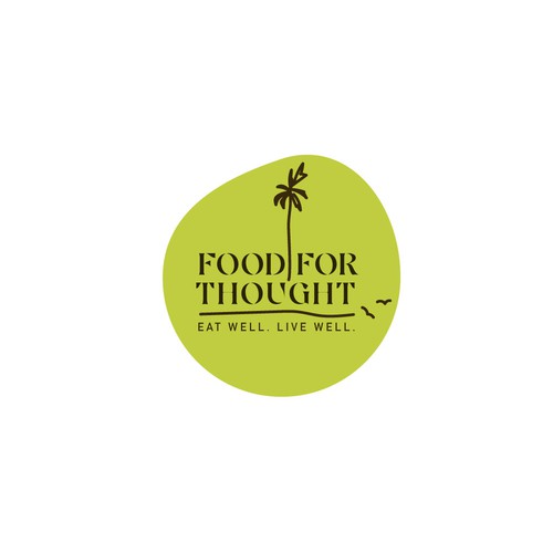 Fresh, Playful Island-Inspired Logo for Food For Thought – Organic Café & Market in the Florida Keys Design by m210297