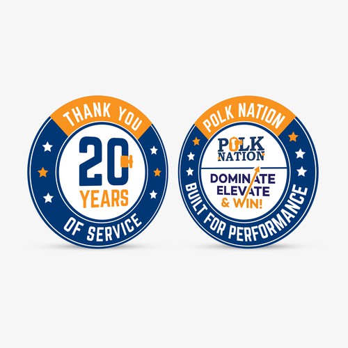 Employee Service Tenure Milestones Commemorative Coin Design by Ahsanaq