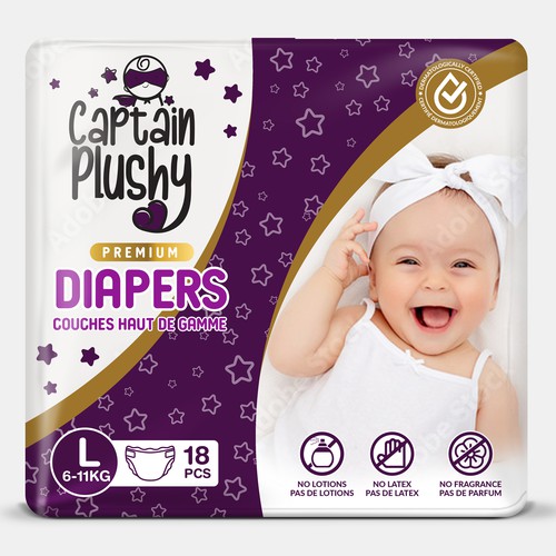 Packaging for playful baby diapers brand Design by Rajith Shantha