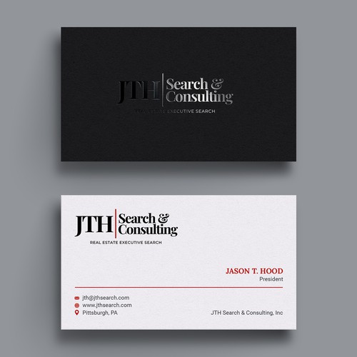 Business Card Design for Executive Search Firm Design by Hasanssin