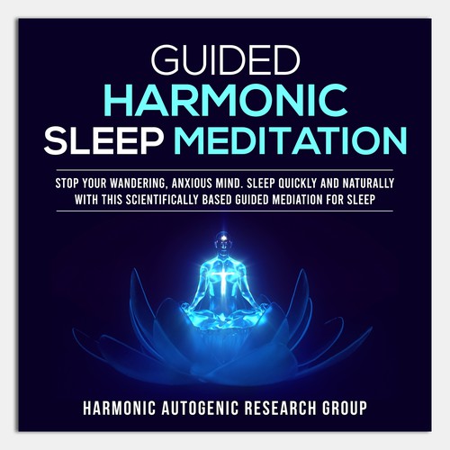 Design an abstract dark on dark sleep meditation book cover Design by Unboxing Studio