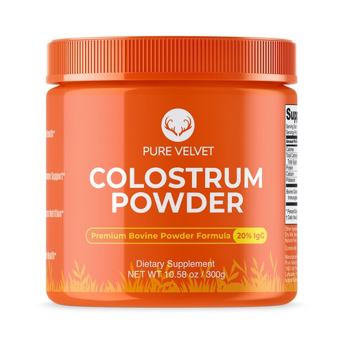 Design di Re-design Supplement Label to capture Amazon shopper attention & boost CTR - Colostrum Powder di Manthanshah