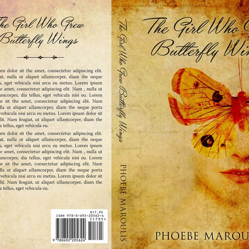 Fiction bookcover - The Girl Who Grew Butterfly Wings Design by dalim