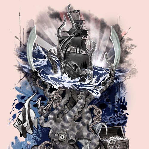 Tattoo: nautical theme, half-sleeve | Illustration or graphics contest |  99designs