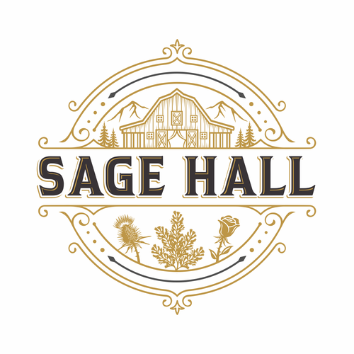 Sage Hall - Country Swing Dance & Wedding Venue Logo Design by IrfanSe