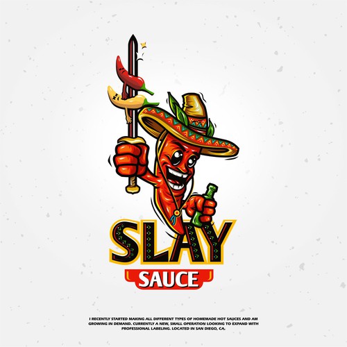 Can you slay the Slay Sauce logo contest? Design by adityabeny