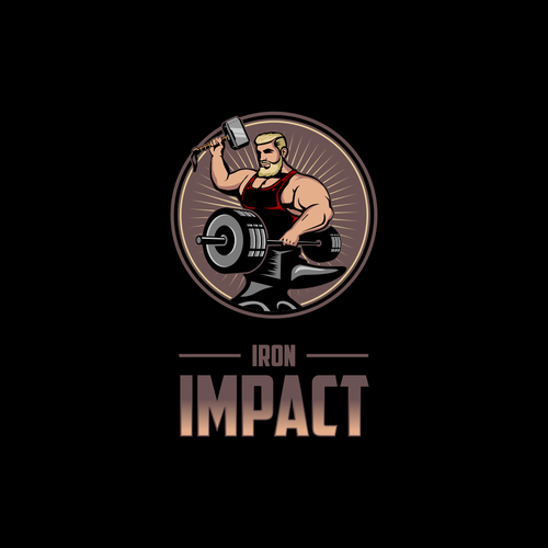 Forged Iron like Logo for an online strength & powerlifting coaching Design by Angon Graphic