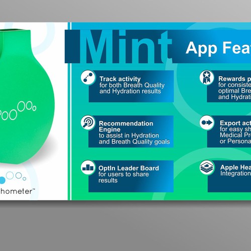 4 HOUR CONTEST - Mint by Breathometer - Indiegogo campaign banner design! Design por AlexCZeh