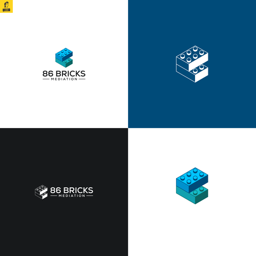 Lego-style bricks logo for Mediation and Coaching Business Design réalisé par AZS