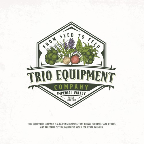 Design an agricultural logo for Trio Equipment Company Design by BestMaxa