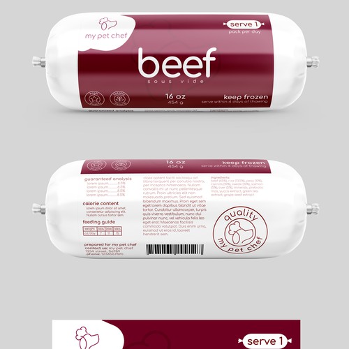 Premium Fresh Dog Food Diseño de Totoya