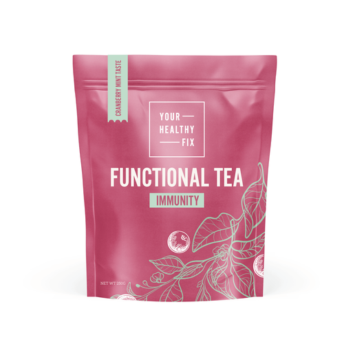Functional Tea collection design for a health supplement brand! Design by VoiceDesign